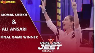 Momal And Ali Ansari Final Game Winner | Khel Kay Jeet with Sheheryar Munawar | S2 | I2K2O