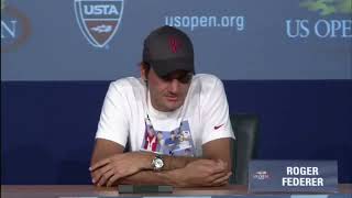 Roger Federer after losing to Novak Djokovic - US Open 2011 Semi-finals