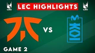 FNC vs MKOI Game 2 Highlights | LEC Winter Playoffs 2025 | Fnatic vs Movistar KOI