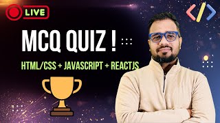 ๐ด React + JavaScript + HTML/CSS MCQ LIVE #5 | LIVE Quiz + Winner ๐