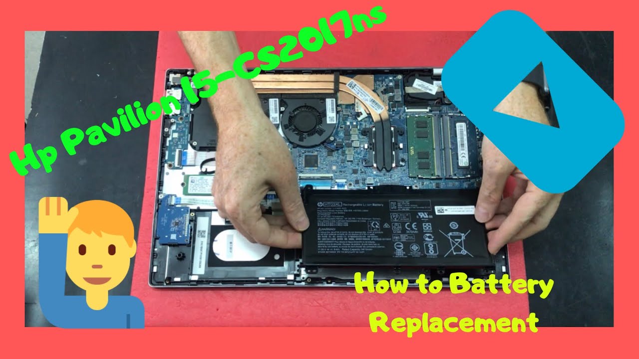 Hp Pavilion 15-cs 15-cs2017ns How To Battery Replacement Disassembly ...