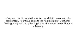 Break and Continue in Loops | Programming Explained for Beginners