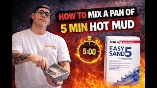 How to mix 5 minute quick setting compound #drywallrepair