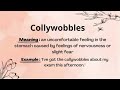 collywobbles meaning and pronunciation