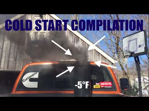 Diesel Cold Start Compilation Youtube