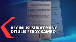 Ferdy Sambo Tulis Surat Permohonan Maaf, Begini Isinya