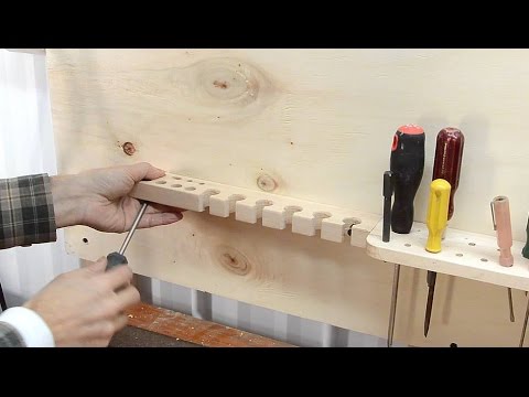Making wall tool holders Making wall tool holders