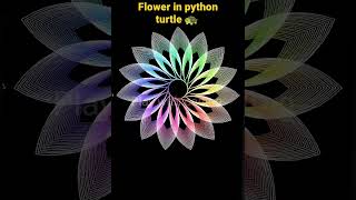 A beautiful flower in python turtle graphics #pythonturtle #python #codingstatus