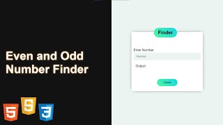 Even Odd Number Finder using JavaScript | #javascript #javascripttutorials #javascriptprojects