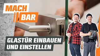 Glastür einbauen und einstellen | OBI