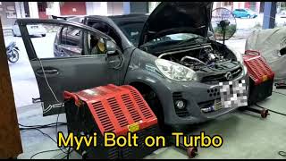 Myvi Lagi Best Bolt on Turbo, Ecushop Tech4 standalone management, dynomite axle hub dyno