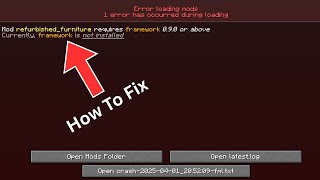 How to fix "Error Loading Mod" in Minecraft (2025)