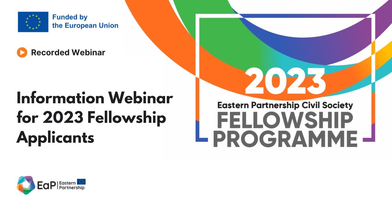 Information Webinar For 2023 Fellowship Applicants 2nd Call Youtube