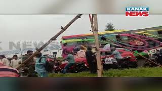 Reporter Live: 1 Dead, More Than 50 Injured After Bus Over Turms At Pipili Toll Gate In Puri