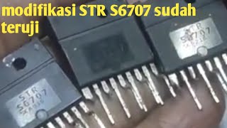 cara modif str S6707 pakai transistor dan skemanya