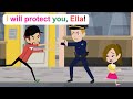 Mr John protects Ella - English Funny Animated Story - Ella English