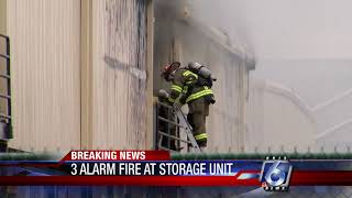 3-alarm fire breaks out at U-Haul Self-Storage