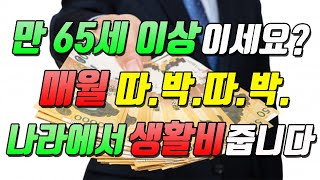 만 65세 이상 복지혜택 끝판왕! 매달 나라에서 따박따박 생활비줍니다!