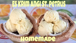 HOMEMADE ES KRIM ANGI PETRUS PONTIANAK |THE MOST POPULAR ICE CREAM IN COCONUT SHELLS IN PONTIANAK