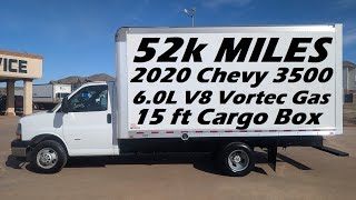 2020 Chevy 3500 Box Truck with only 52k Miles For Sale