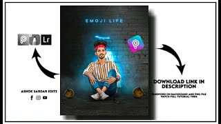 😇 Emoji - Photo Editing Tutorial || Picsart Photo Editing || Golden Edits🔥