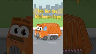 Müllauto-Papa \u0026 Müllauto-Kind - ein starkes Team! Sing #Kinderlieder #Shorts