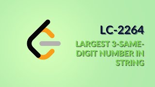 Leetcode 2264 | Largest 3-Same-Digit Number in String | Hindi | Java