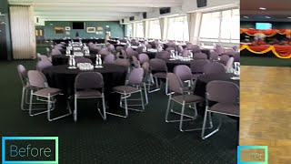 A Classic Black and Red Funeral Decoration at Sandown Park Venue
