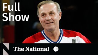 CBC News: The National | Guy Lafleur, Passport wait times, Walmart plastic bags