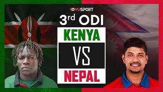 🔴 LIVE | Kenya vs Nepal | 3rd ODI | 5th Sept at 12:00pm