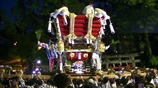 平成30年7月29日石切夏季大祭植附太鼓台宮入り (夜)