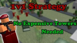 Cheap 1v1 Mortar Strategy Beginner Strategies Tower Battles Roblox - roblox tower battles cliff towers on the ground