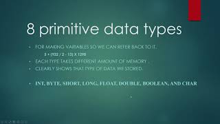 Eight Primitive Types - Basic Java Tutorial 03