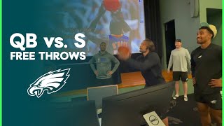 Philadelphia Eagles Quarterbacks vs. Safties Free Throw Showdown