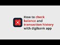 DBS digibank app – How to check account balance and transaction history