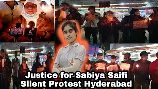 Justice for Sabiya Saifi Candle March at Baba Nagar Hyderabad .