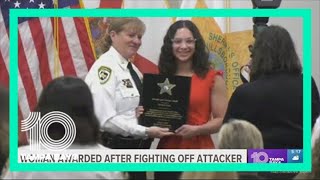 Florida woman awarded after fighting off attacker in gym