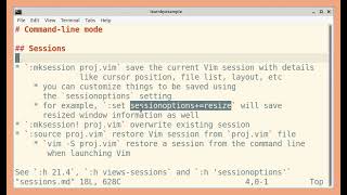 Vim Sessions