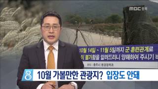 MBC충북 NEWS 161019 10월 가볼만한 관광지? 입장도 안돼