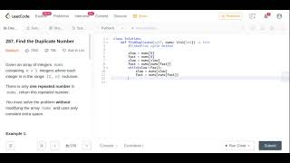 Find the Duplicate Number || Leetcode || Python