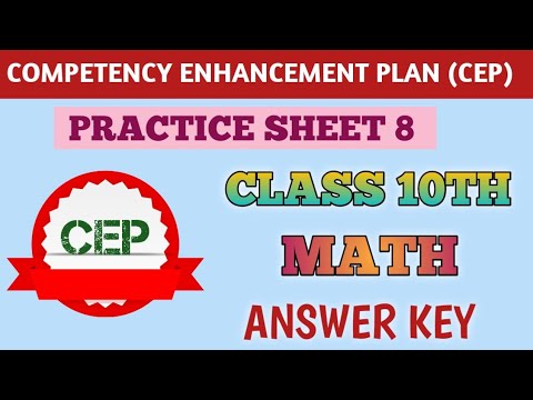 Class 10th Worksheet 8 Math Cep Answer Key Youtube