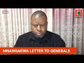 BREAKING: Mnangagwa Responds To Army Generals