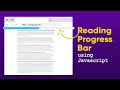 Reading Progress Bar using Javascript 🔥 - Codingscape