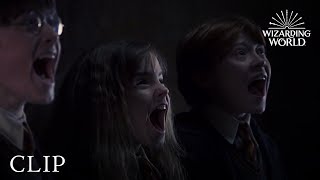 Harry, Ron & Hermione Run Scared of Fluffy - Harry Potter and the Philosopher's Stone