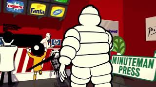 Michelin Man walks into KFC | Logorama (2009)