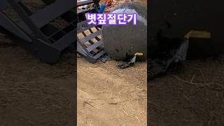 원형볏짚절단기 ,공룡알절단기 #스키드로더 #트랙터