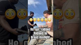 Rapper gets robbed in broad daylight 😳.. #reels #shorts #wow #crazy #crashout