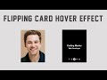 Flipping Card Hover Effect || HTML5 & CSS3 || Full Tutorial