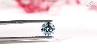 1.0 CT Round Brilliant Cut Blue Color Diamond, Loose Lab Grown Diamond for Custom Jewelry