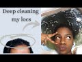 DEEP CLEANING MY LOCS 2021 || ACV & Baking Soda For Buildup